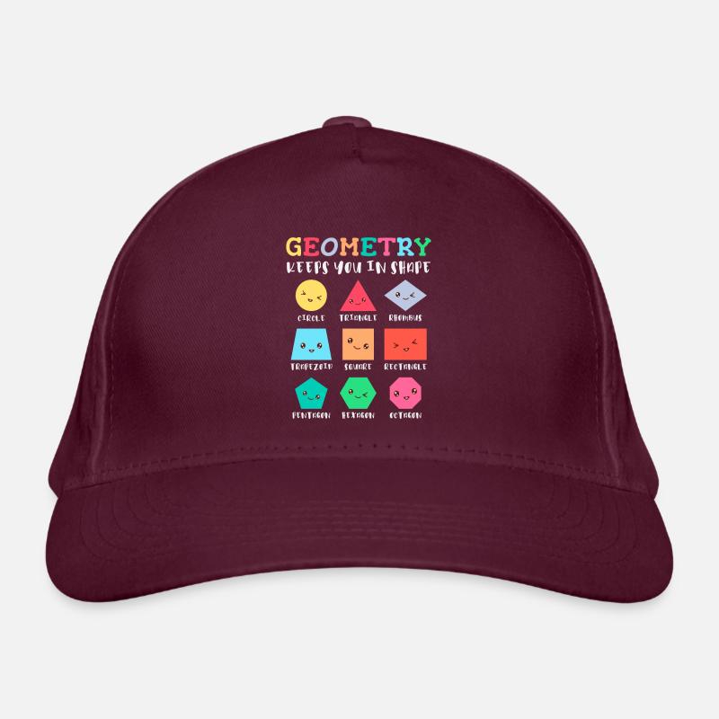 Geometry keeps you in shape, geometric shapes Organic Baseball Cap