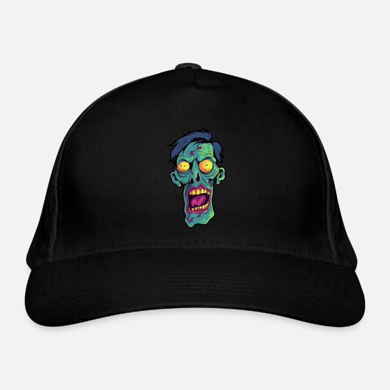 Skinny zombie head Organic Baseball Cap