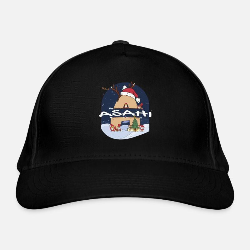 Awesome Asahi Name w Santa Hat im Xmas Theme Bio-Baseballkappe