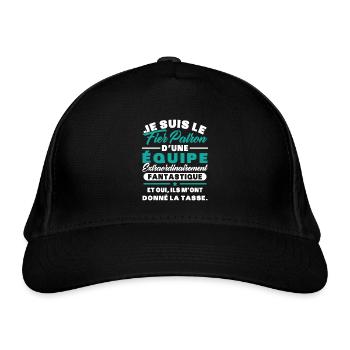 Je suis le fier patron d'une équipe - Casquette classique bio - noir - Devant