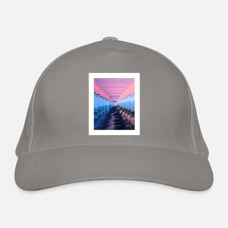 Mist-shrouded landscape Organic Baseball Cap