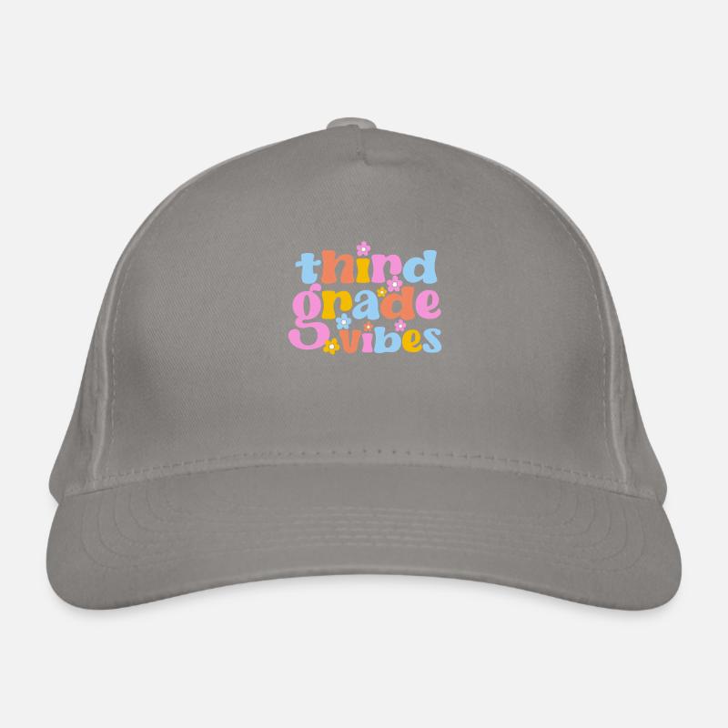 Third Grade Vibes Third Grade Team Retro 100 Organic Baseball Cap