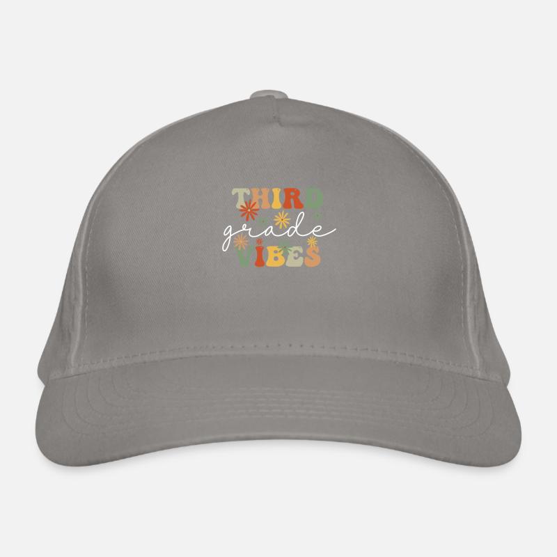 Third Grade Vibes Third Grade Team Retro 100 Organic Baseball Cap
