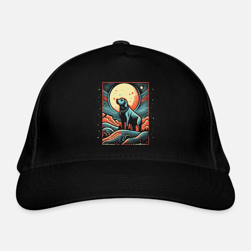 La pleine lune et le chien Casquette classique bio