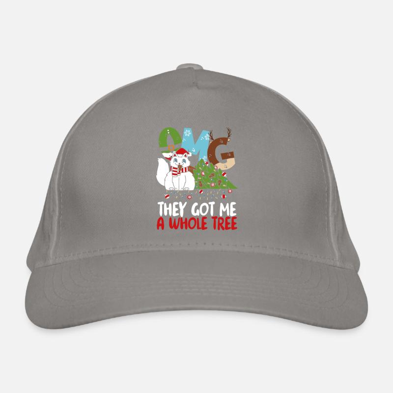 Chat avec sapin de Noël Casquette classique bio