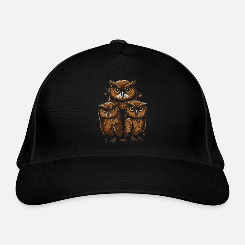 Trois hiboux, un regard Casquette classique bio