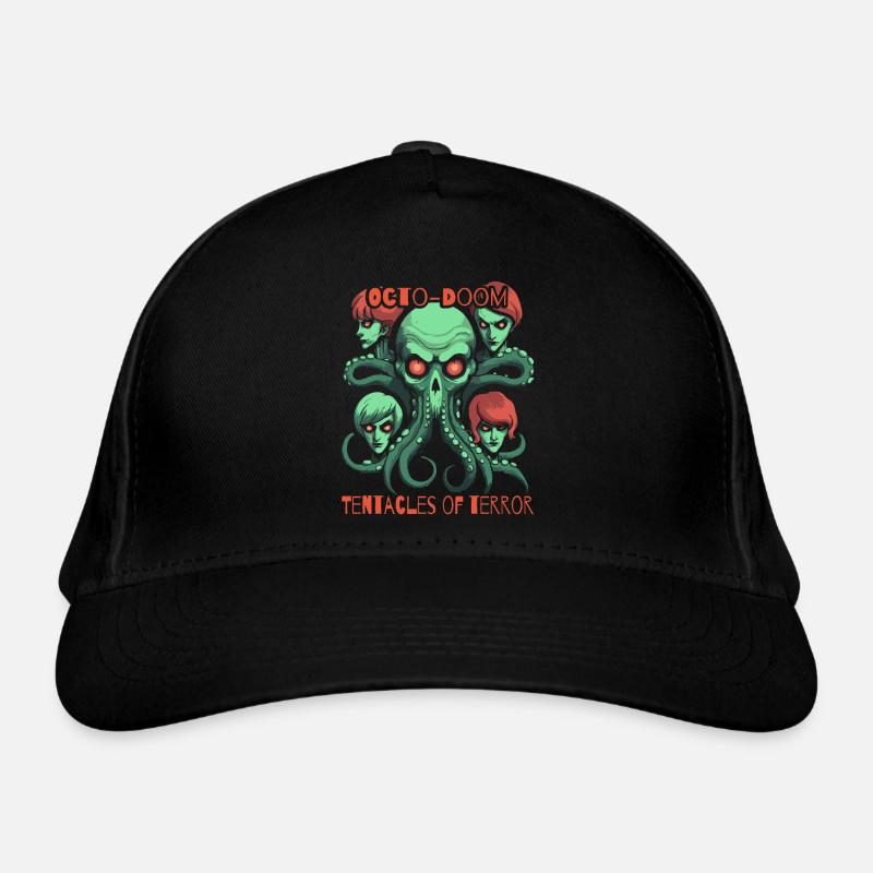 Tentacles of Terror: Octopus Skull Organic Baseball Cap