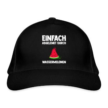 Früchte Wassermelone - Bio-Baseballkappe - Schwarz - Vorne