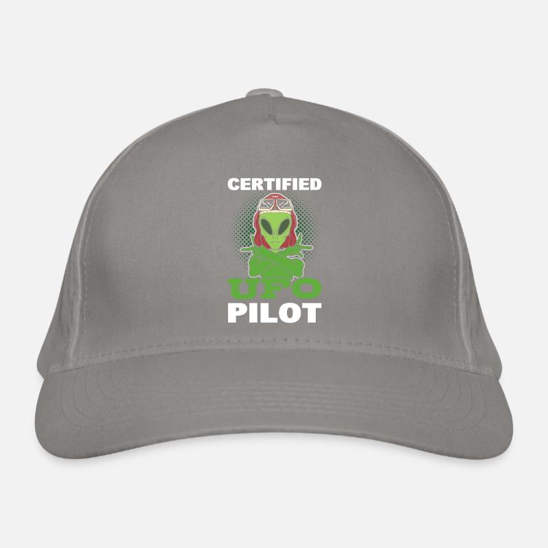 Certified UFO Pilot UFO Alien Hunter Organic Baseball Cap