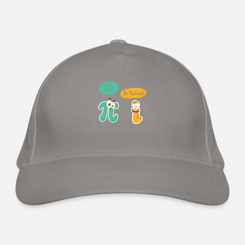 Get Real Be Rational Funny Pi Day Math Teacher Bio-Baseballkappe
