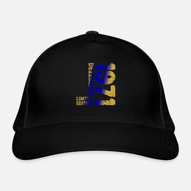 1971 December Limited Edition 52nd Birthday Decoration Organic Baseball Cap