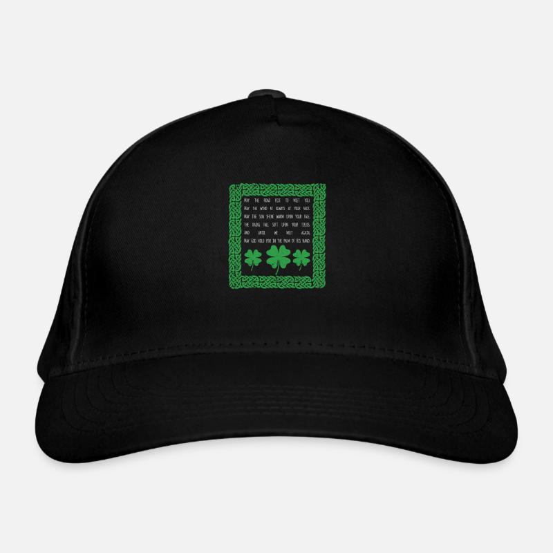Irish Heritage Blessing Celtic Knot Clover Organic Baseball Cap