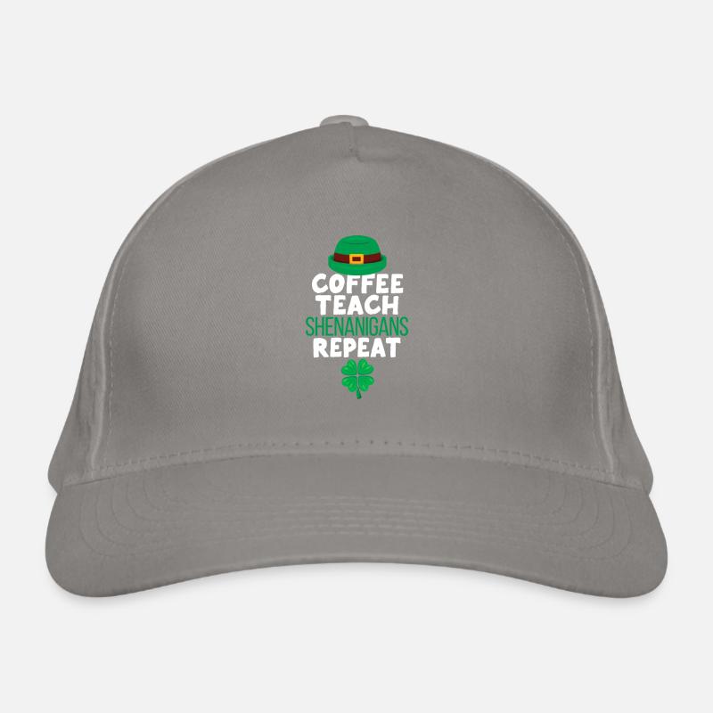 Coffee Teach Shenanigans Repeat Organic Baseball Cap