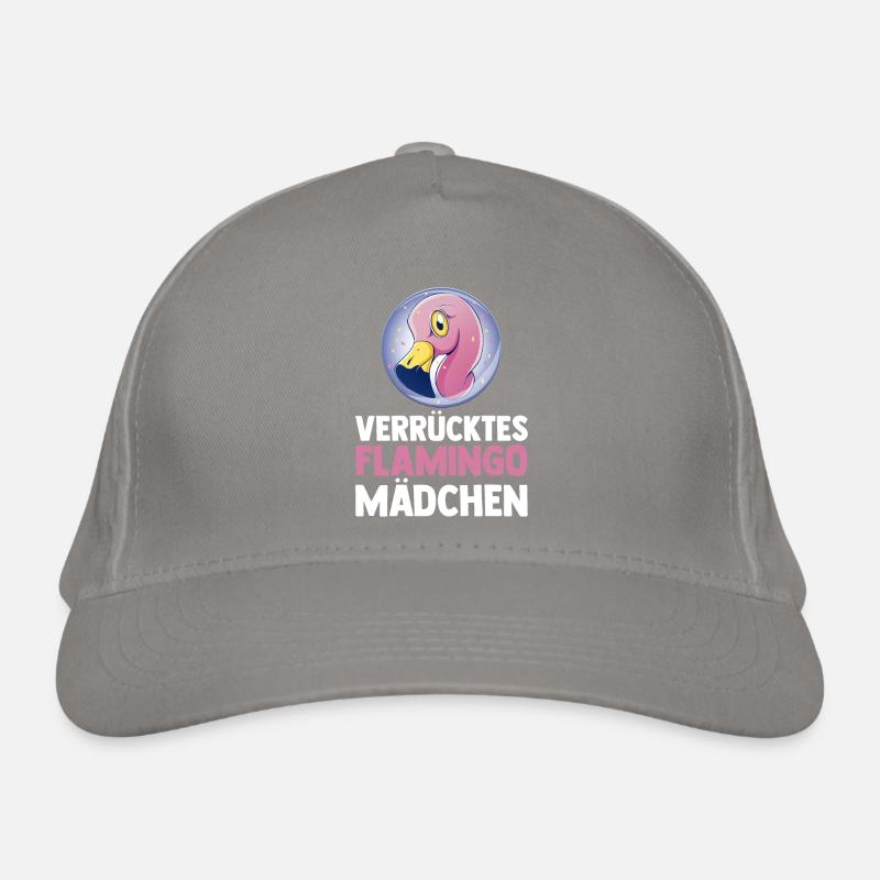 Verrücktes Flamingo Mädchen Bio-Baseballkappe
