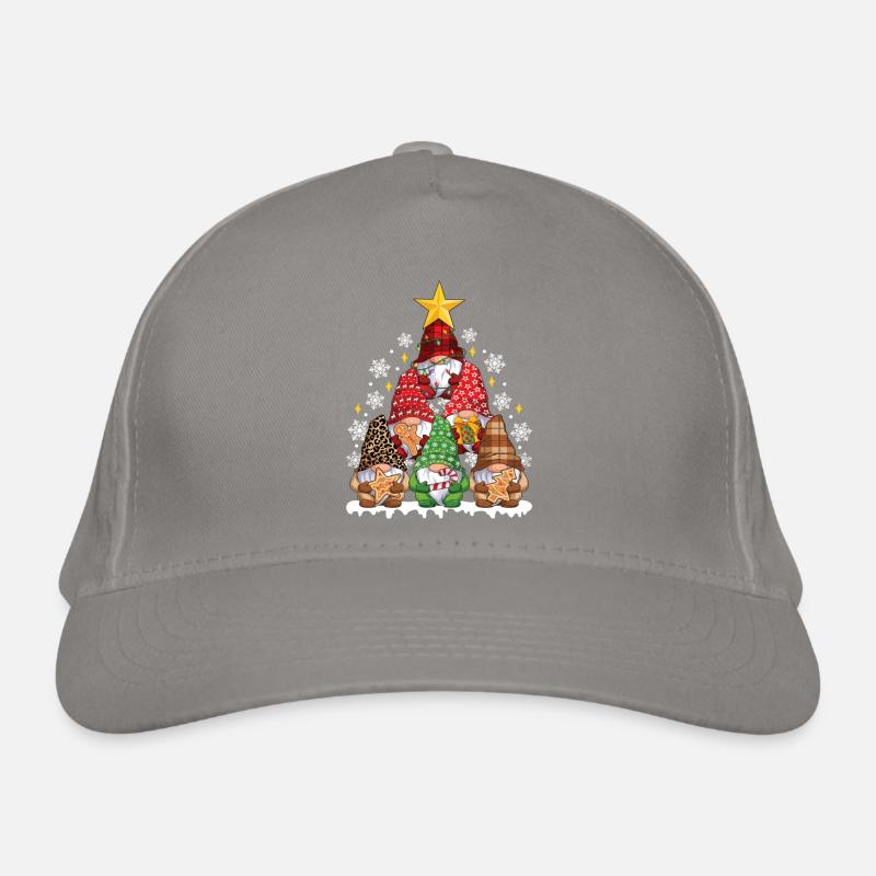 Arbre de Noël drôle de Noël Gnome Casquette classique bio
