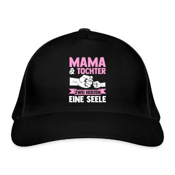 Mutter Muttertag Mama und Tochter - Bio-Baseballkappe - Schwarz - Vorne