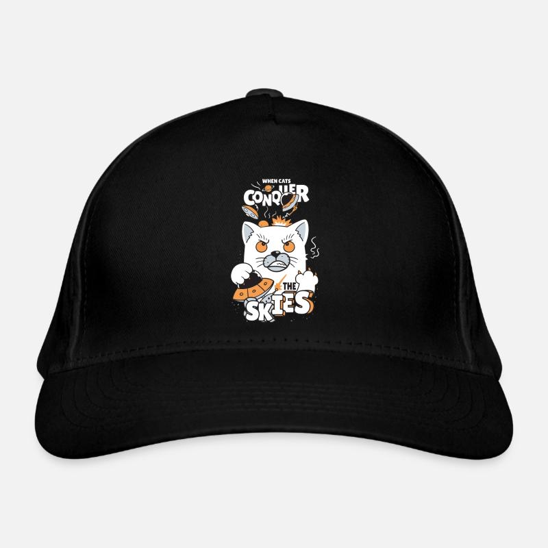 When cats conquer the skies Organic Baseball Cap