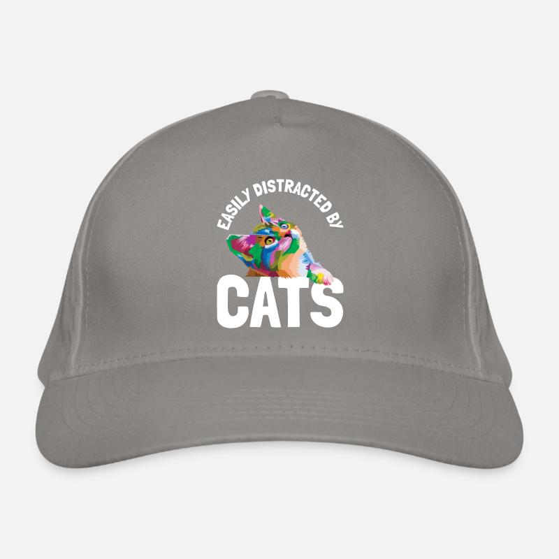 Easily distracted by cats Organic Baseball Cap
