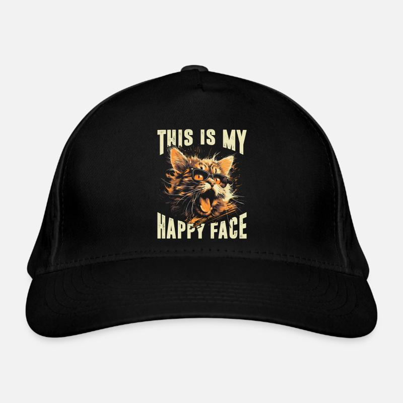 C’est mon visage heureux - Casquette classique bio - noir