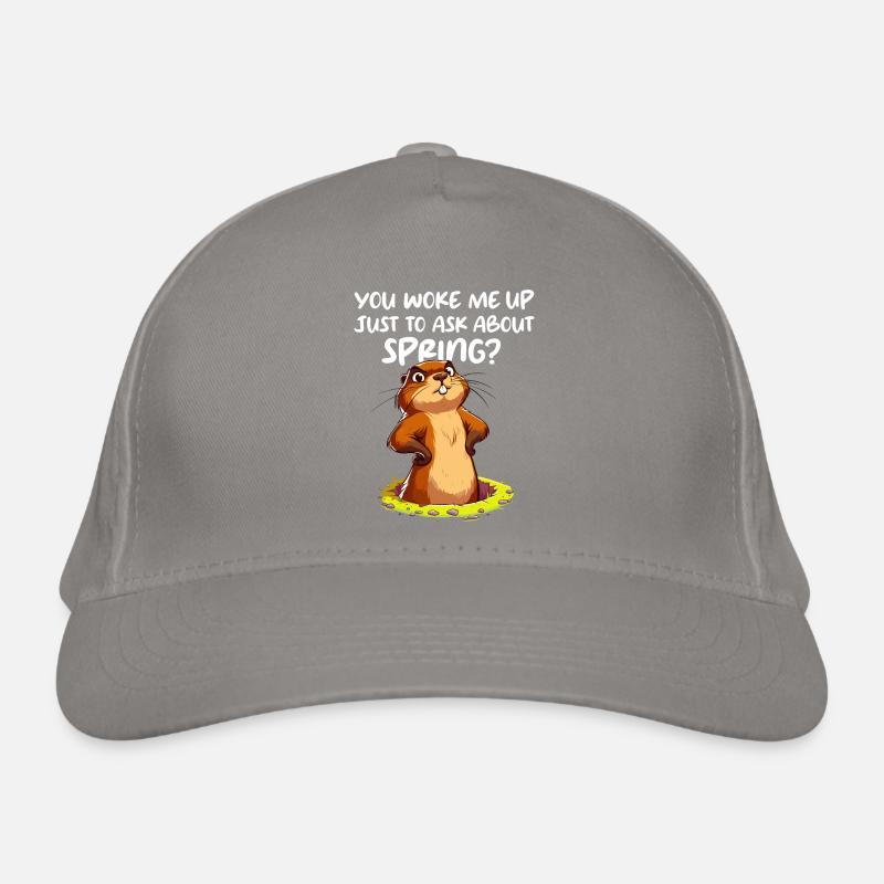 Groundhog Day Spring Shadow Funny Organic Baseball Cap
