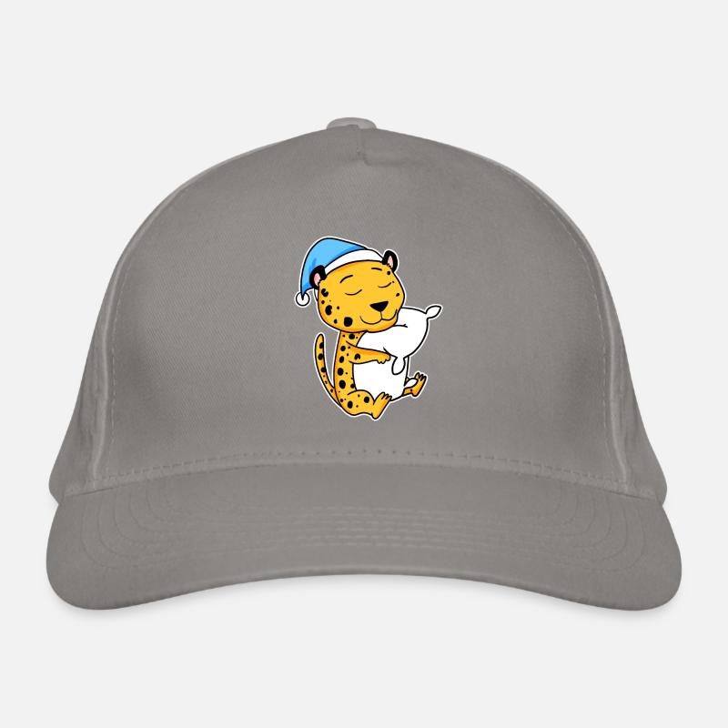 Guépard avec oreiller et bonnet de nuit Casquette classique bio