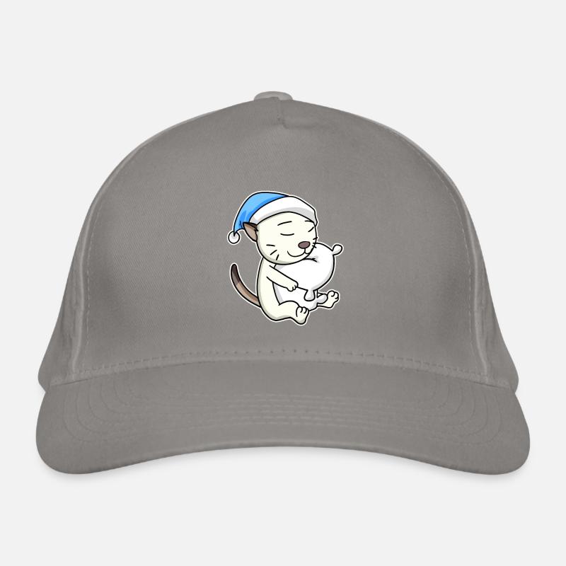 Dormir fatigué - Chat avec oreiller et bonnet somnolent Casquette classique bio