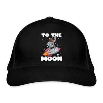 To the Moon - Design for Traders, Business Administration and Shareholders - Organic Baseball Cap - black - Front