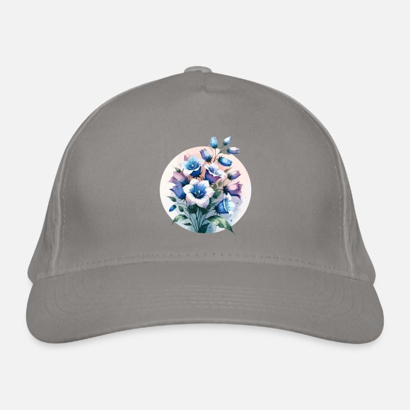 Glockenblume gezeichnet Bio-Baseballkappe