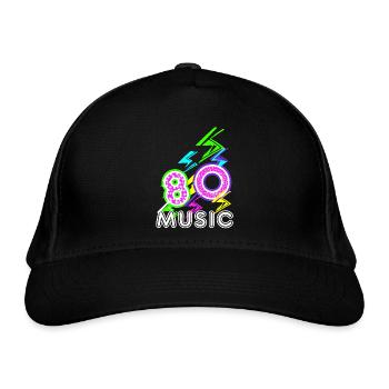 années 80 - Casquette classique bio - noir - Devant