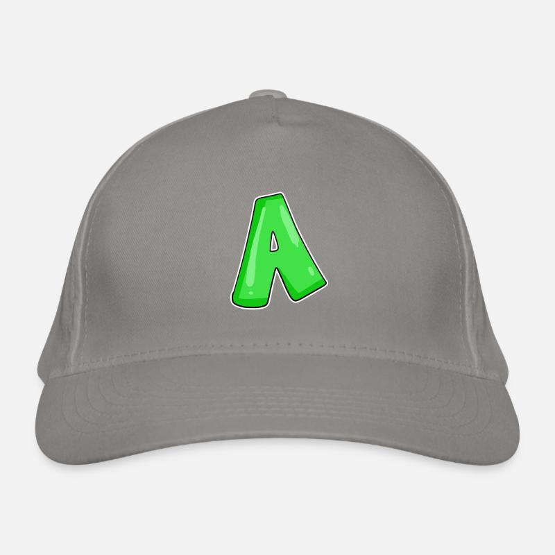 Buchstabe A Anfangsbuchstabe Bio-Baseballkappe