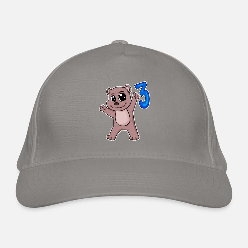 Ours motif 3e anniversaire - Trois ans Casquette classique bio
