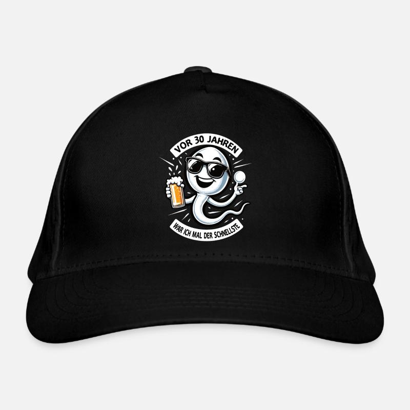 Il y a 30 ans, j’étais le plus rapide - Casquette classique bio - noir