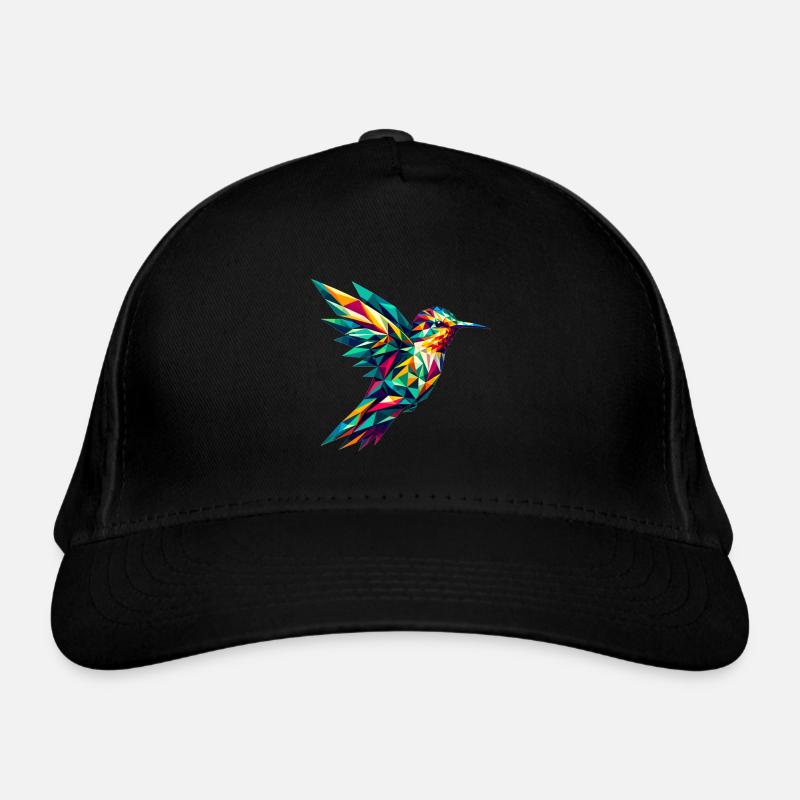 Colibri dans la représentation polygonale Casquette classique bio