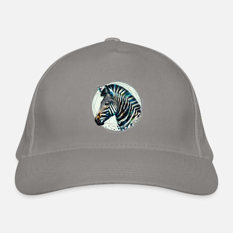 Zèbre dans l’illustration polygonale Casquette classique bio