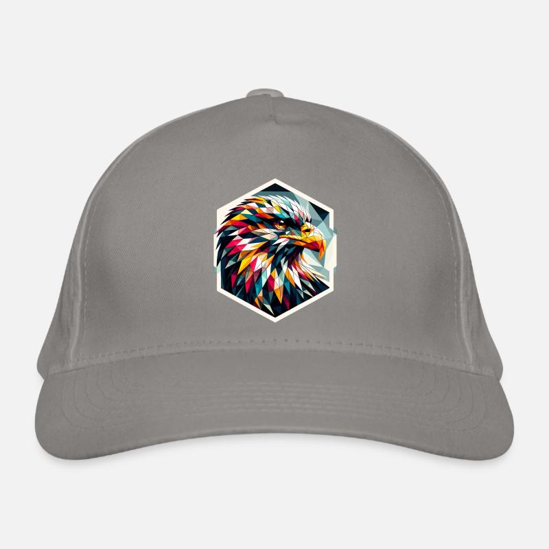Pygargue à queue blanche dans la représentation polygonale Casquette classique bio