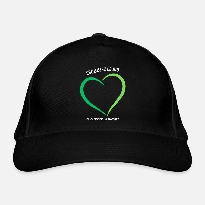 Choose organic Choose nature - Organic Baseball Cap - black