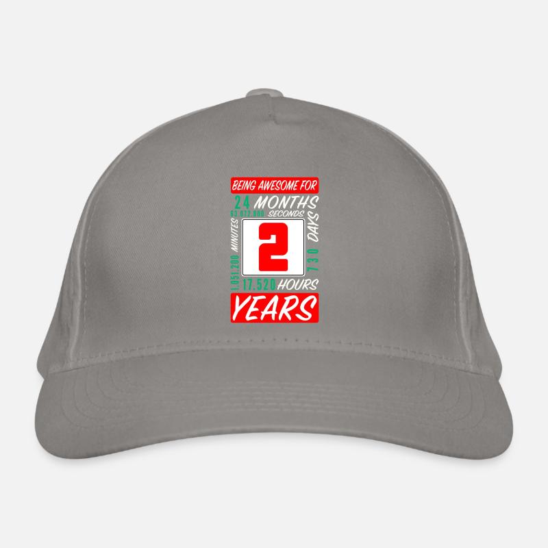 Enfants 2 Ans Anniversaire Mois Heures Casquette classique bio