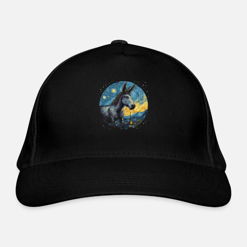 Starry Sky Donkey Organic Baseball Cap