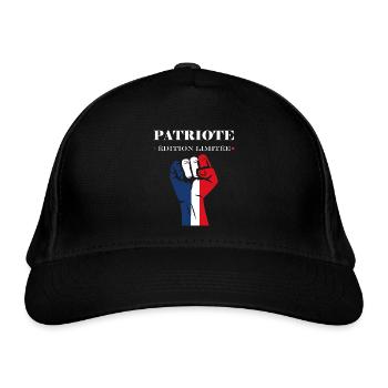 Emblème france patriote - Casquette classique bio - noir - Devant