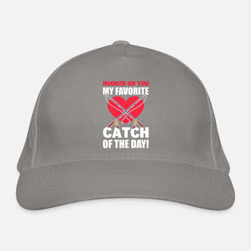 Appât Saint Valentin coeurs La pêche est à moi Casquette classique bio