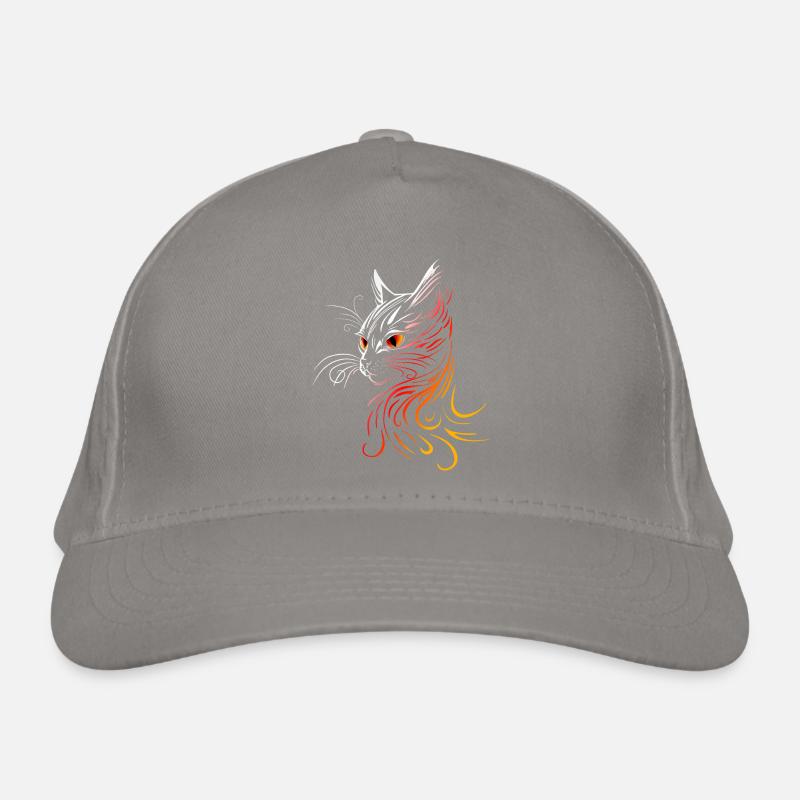 Cat Head Cat Organic Baseball Cap