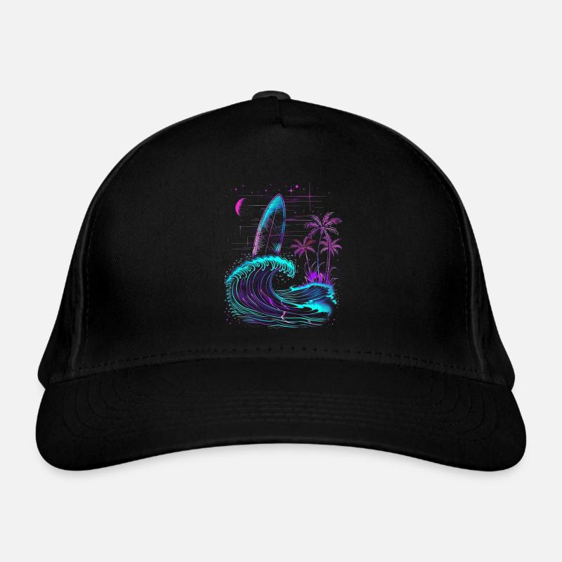 Surf Retro Wave Surfer Cadeau Casquette classique bio