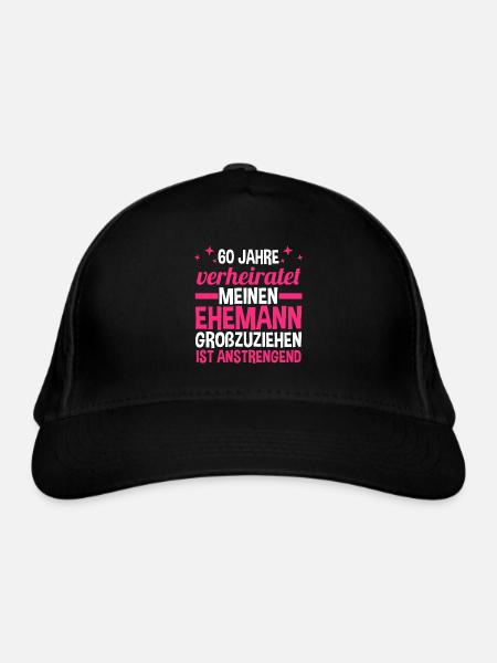 Ehe Diamantene Hochzeit 60 Jahre Verheiratet Hochz - Bio-Baseballkappe - Schwarz - Vorne