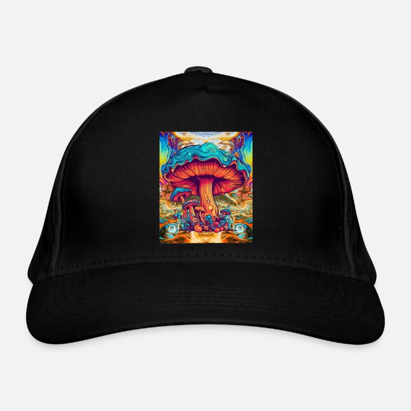 Psychedelic Mushrooms Bio-Baseballkappe