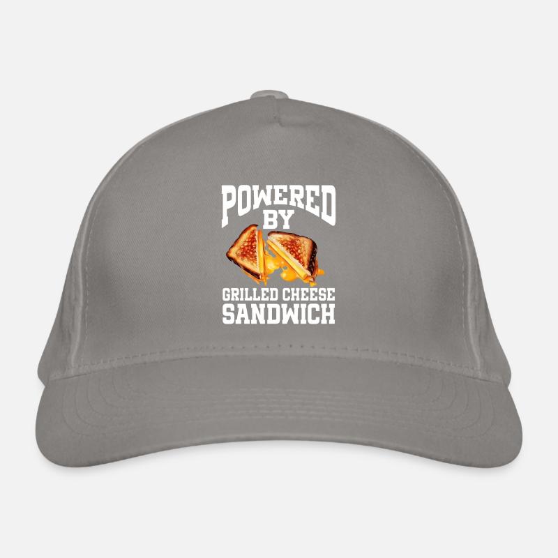 Powered By Grilled Cheese Sandwich Organic Baseball Cap