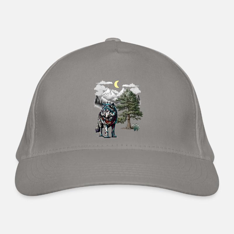 Wolf Wolves Nature Montagnes Casquette classique bio