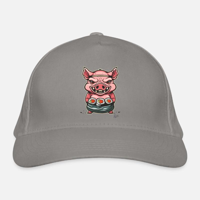 Petit maître cochon sushi effrayant Casquette classique bio