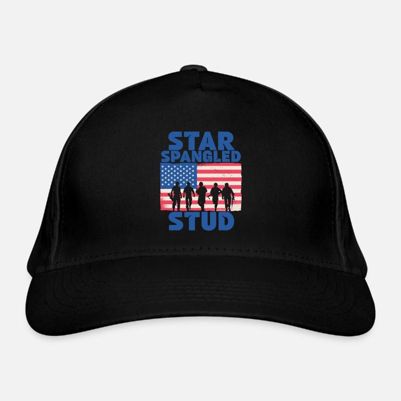 Star Spangled Stud Friedenszeichen USA Flagge Bio-Baseballkappe