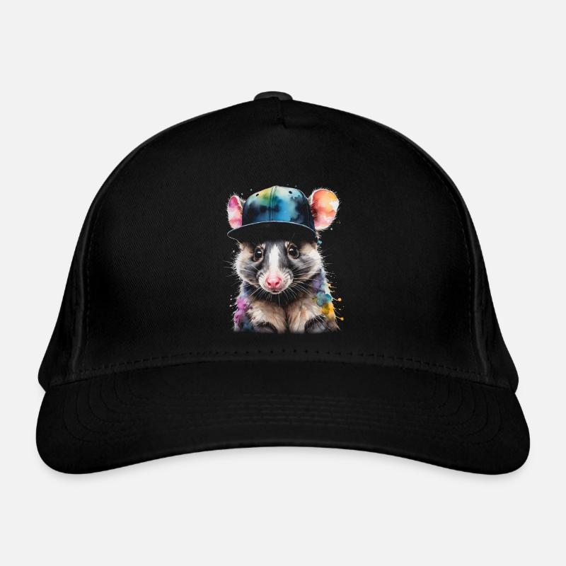 Opossum Snapback Cap Cool Tier Design Print Organic Baseball Cap