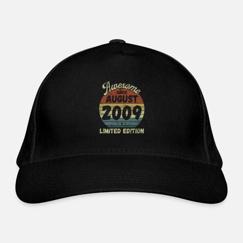 Awesome since August 2009 - Birthday Organic Baseball Cap
